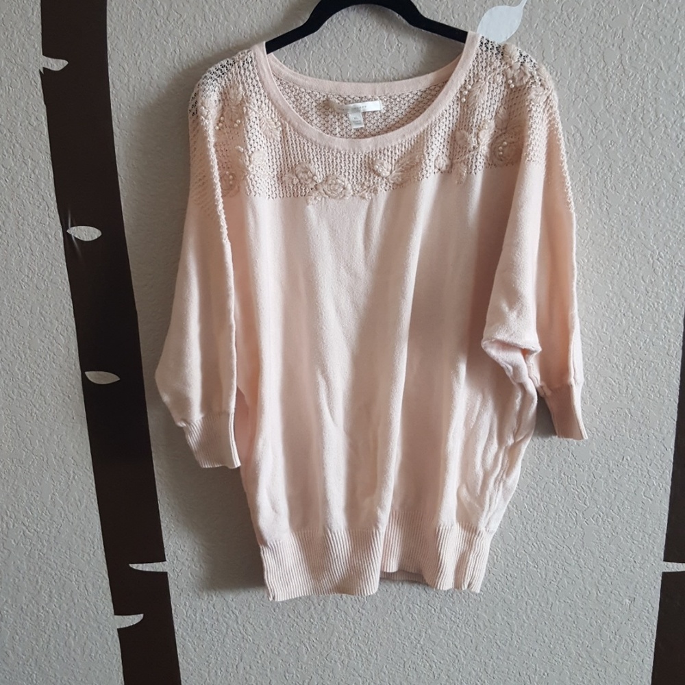 🌵Lauren Conrad Pink Dolman Sleeve Sweater